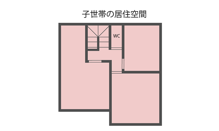 姫路市の二世帯住宅の子世帯の居住空間