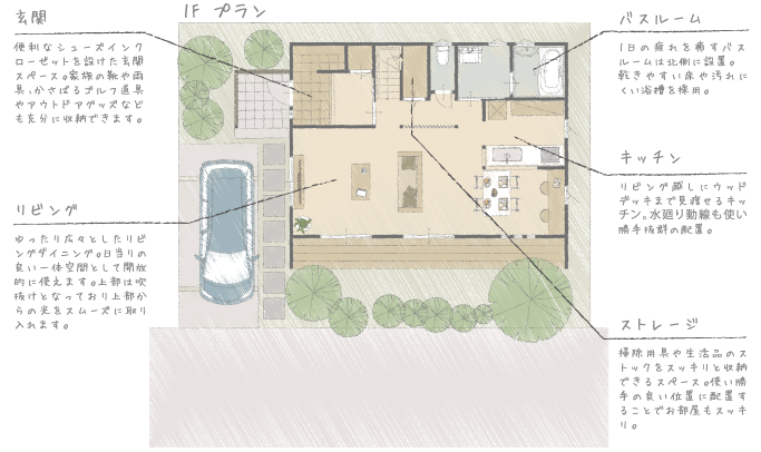 姫路市の無垢の家づくり・間取り図1
